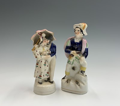 Lot 960 - A collection of Staffordshire to include a...