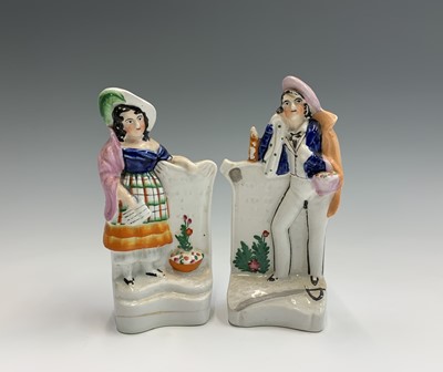 Lot 960 - A collection of Staffordshire to include a...