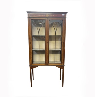 Lot 3114 - An Edwardian inlaid mahogany display cabinet,...