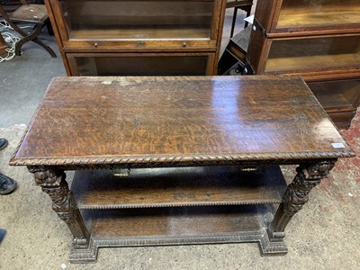 Lot 49 - A carved oak buffet, 19th century, with a...