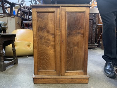 Lot 23 - A Victorian elm collectors cabinet, with a...