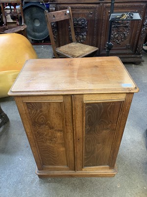 Lot 23 - A Victorian elm collectors cabinet, with a...