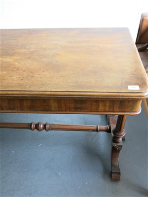 Lot 3408 - A Victorian mahogany card table, height 75cm,...