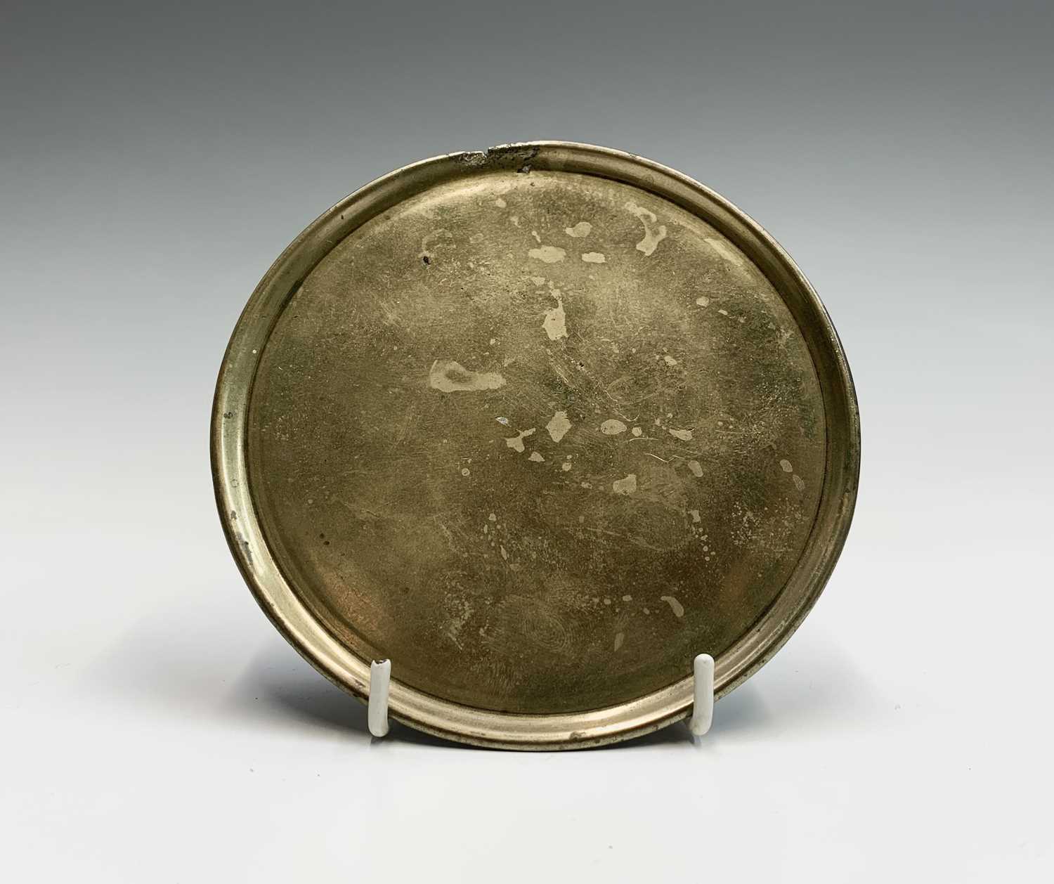 Lot 17 - A Chinese bronze incense tray, the base cast...