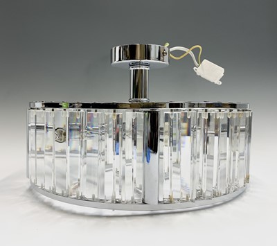 Lot 273 - A pair of contemporary Dar lighting chrome and...