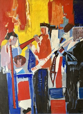 Lot 1068 - Jazz Quartet Oil on board 147x112cm Provenance:...