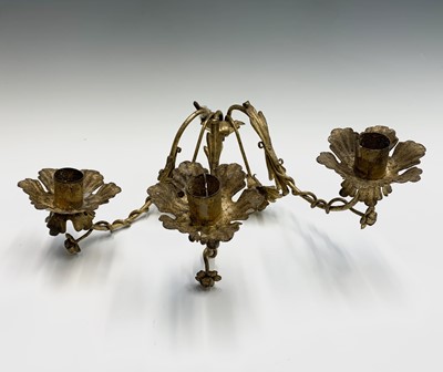 Lot 282 - A 19th century gilt metal wall sconce, fitted...