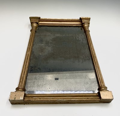 Lot 3203 - A small Regency gilt framed wall mirror, with...