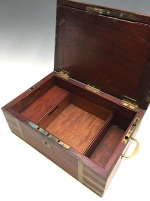 Lot 218 - An early Victorian mahogany and brass bound...