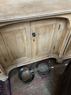 Lot 16 - A Cornish pine kitchen dresser, 19th century,...