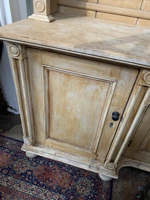 Lot 16 - A Cornish pine kitchen dresser, 19th century,...