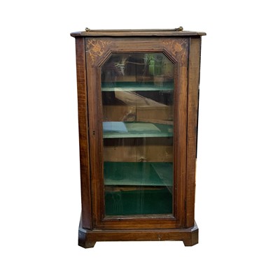 Lot 3162 - A Victorian inlaid walnut music cabinet, with...