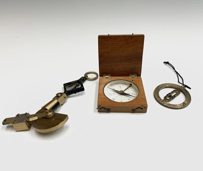 Lot 292 - A fruitwood cased pocket compass, 20th century,...