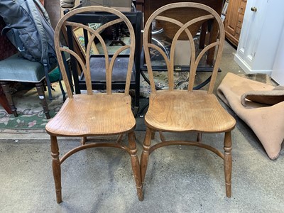 Lot 81 - A pair of Gothic elm chairs, late 19th/early...