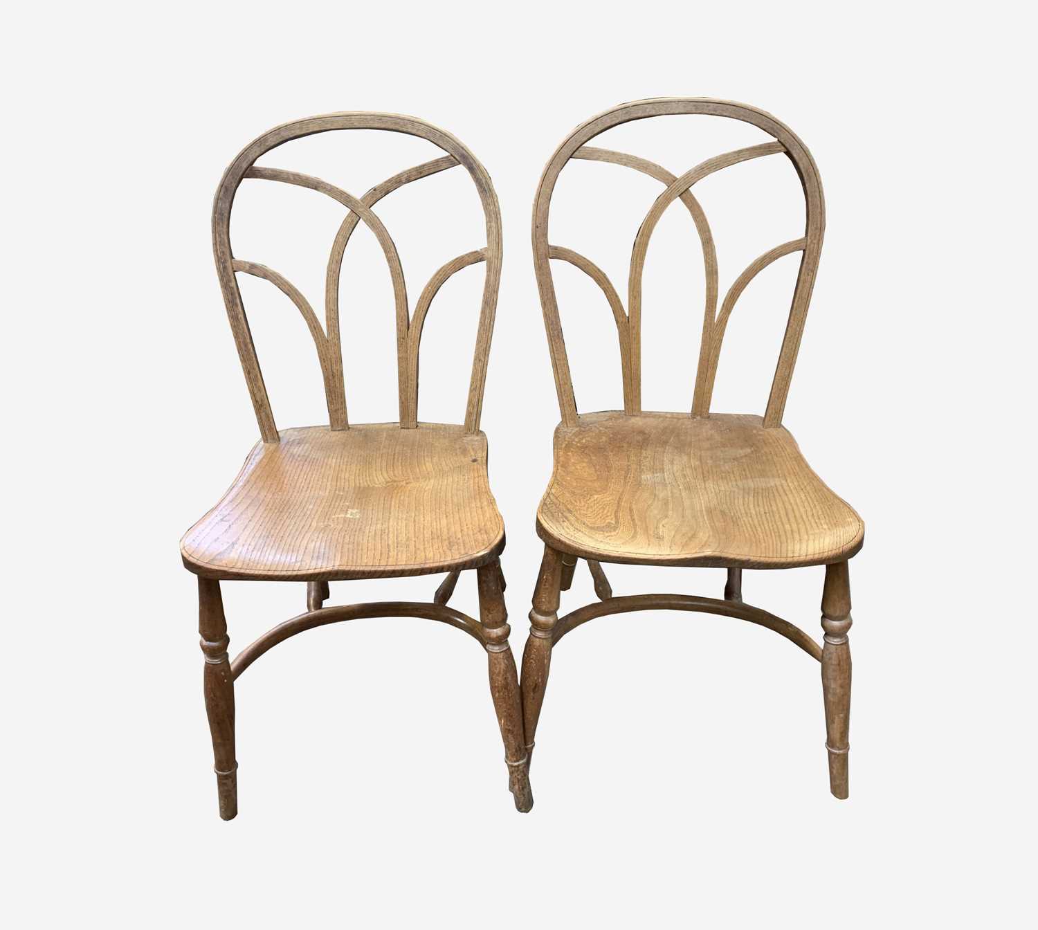 Lot 81 - A pair of Gothic elm chairs, late 19th/early...