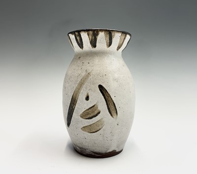 Lot 1044 - A studio pottery vase, of baluster form, the...