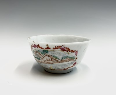 Lot 220 - A Chinese porcelain tea bowl, 18th century,...