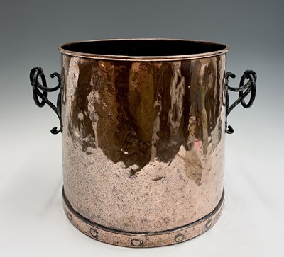 Lot 325 - An Arts and Crafts copper log bin, of tapered...