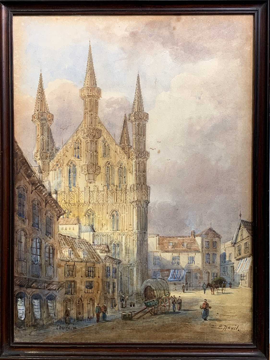 Lot 1420 - Edward NEVIL (British fl.1880-1900) 'Louvain'...