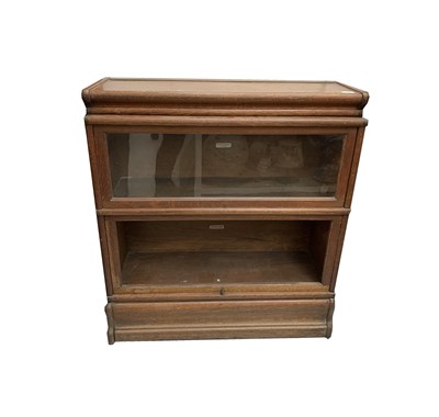 Lot 3201 - A Globe Wernicke oak two section bookcase,...