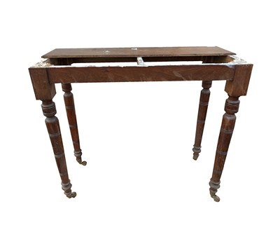 Lot 3205 - A Victorian mahogany side table, raised on...