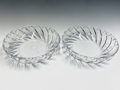 Lot 1054 - A pair of large cut glass bowls. Diameter 30.5cm.