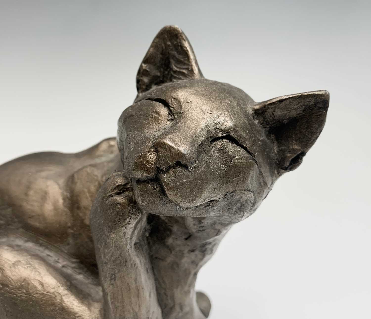 Lot 342 Two Frith Sculptures, bronzed cats modelled