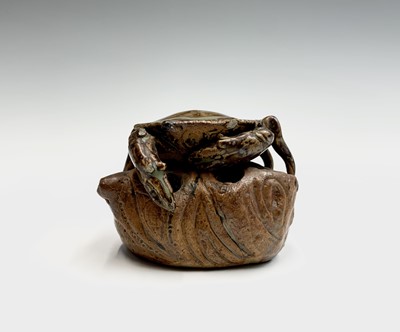 Lot 230 - A Chinese earthenware carving of a crab, the...