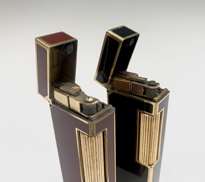 Lot 71 - Two Dunhill gold plated Rollagas lighters, one...