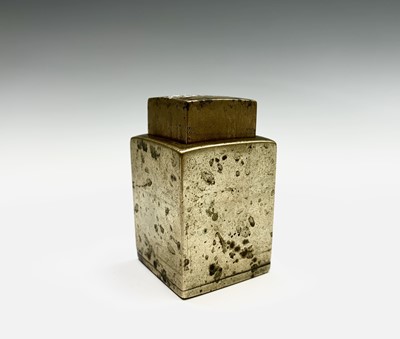 Lot 233 - A Chinese bronze dice or seal box, containing...