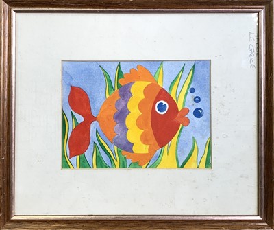 Lot 1408 - Harriet LE GRICE (b. 1963) Fish Gouache 13 x...