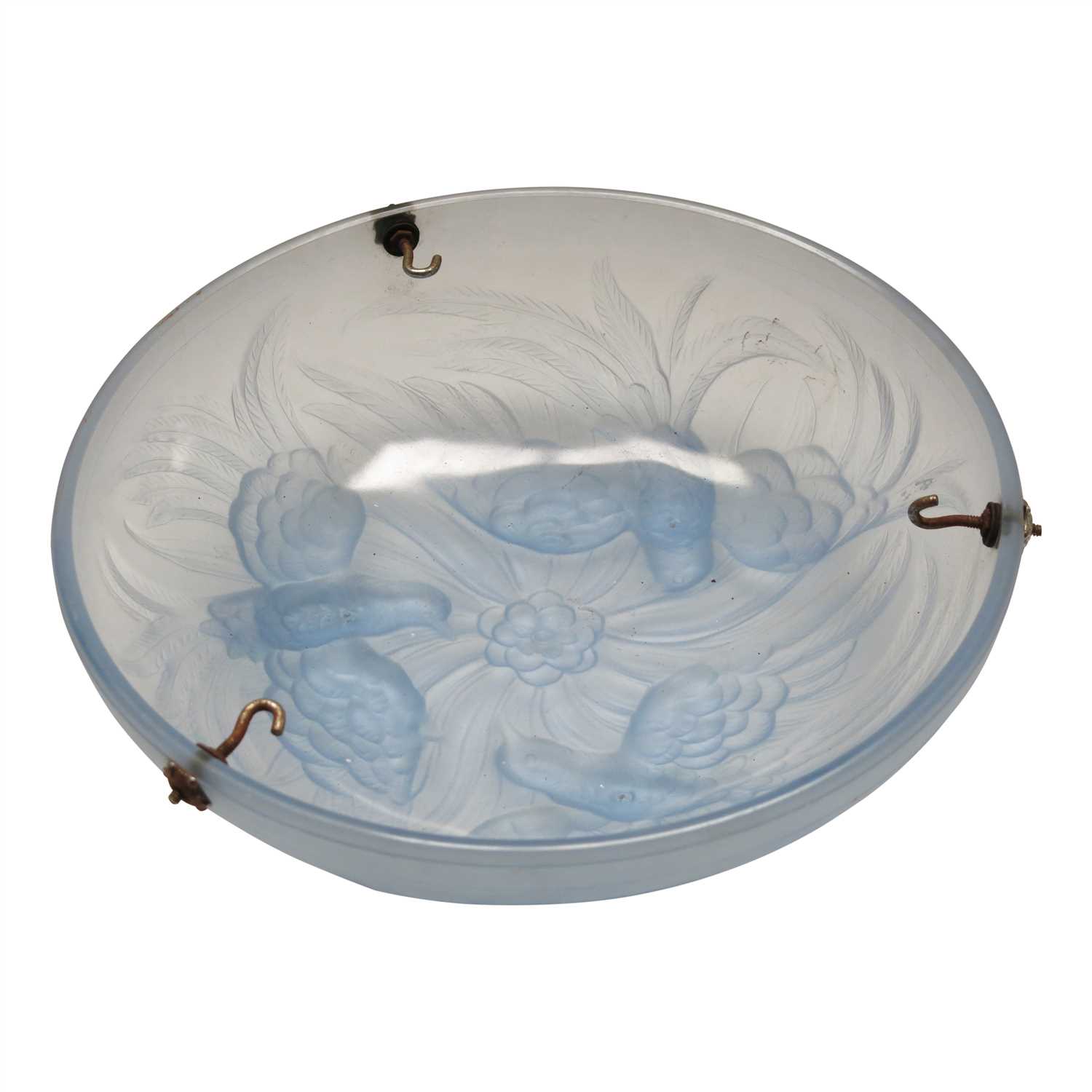 Lot 1009 - A circa 1930s Jobling moulded glass plafonnier,...