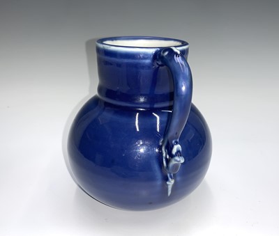 Lot 65 - A Chinese powder-blue monochrome water pot,...