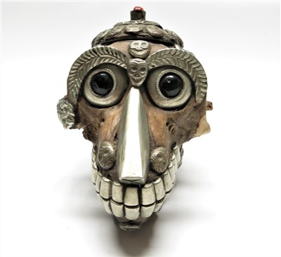 Lot 307 - A 20th century Tibetan monkey skull 'kapala'...