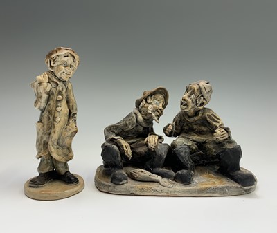 Lot 1062 - A Norman Underhill pottery figure group...