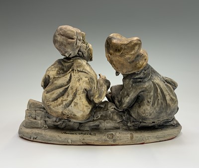 Lot 1062 - A Norman Underhill pottery figure group...