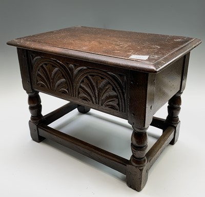 Lot 3207 - An oak stool, 20th century in the 17th century...