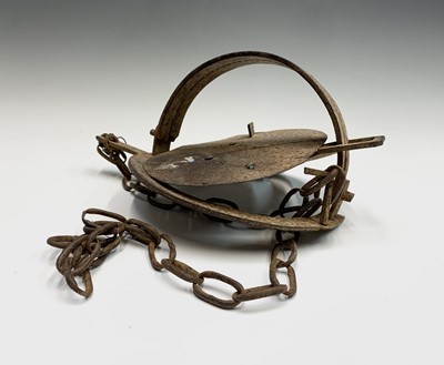 Lot 370 - An early 20th century pole trap, with domed...