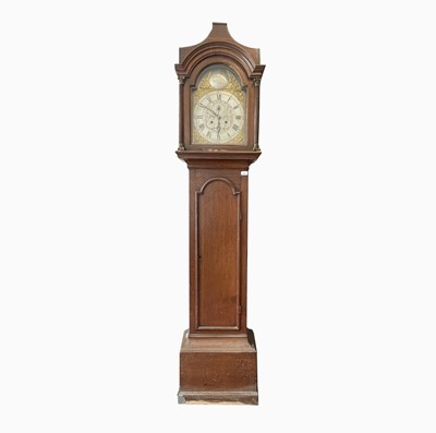 Lot 200 - An 18th century oak eight day longcase clock,...