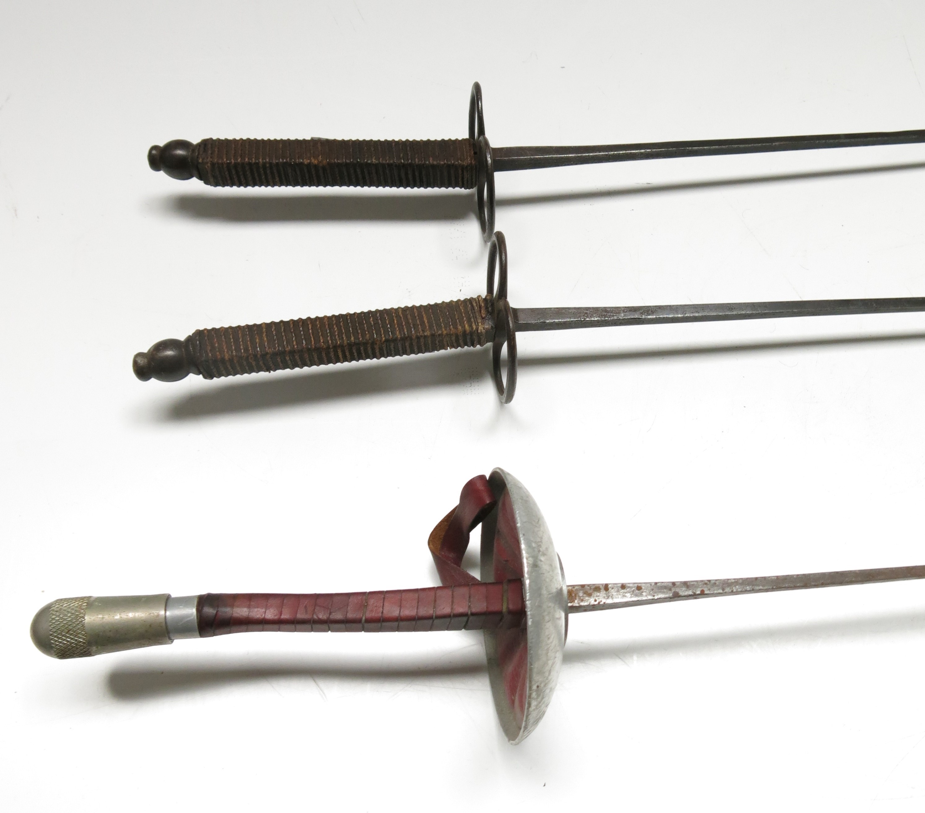 Lot 200 Two 19th century fencing foils with figure