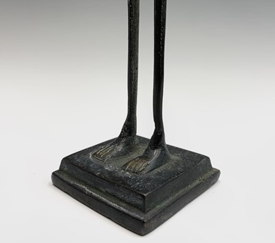 Lot 363 - An African bronze figure of elongated form,...