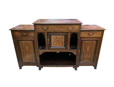 Lot 3222 - A late Victorian rosewood and inlaid side...