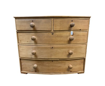 Lot 3225 - A Victorian pine chest of two short and three...