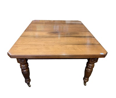 Lot 3226 - A late Victorian walnut extending dining table,...