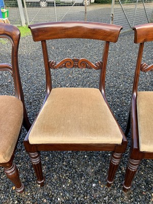 Lot 3229 - A set of four early Victorian bar back dining...