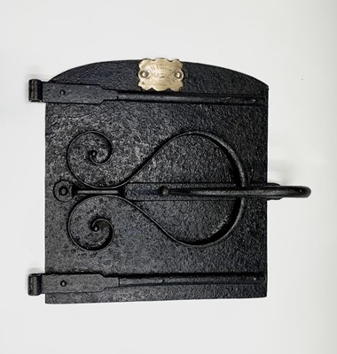 Lot 416 - A 19th century wrought iron Cornish range door,...