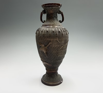 Lot 264 - A Japanese bronze vase, circa 1900, with...