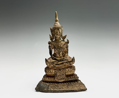 Lot 267 - A Thai gilt bronze figure of Buddha, 19th...