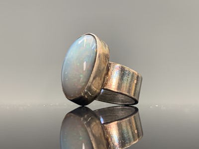 Lot 199 - Three opal set silver rings 19.2gm