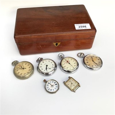 Lot 2598 - A War Department Recta pocket watch, a Smiths...